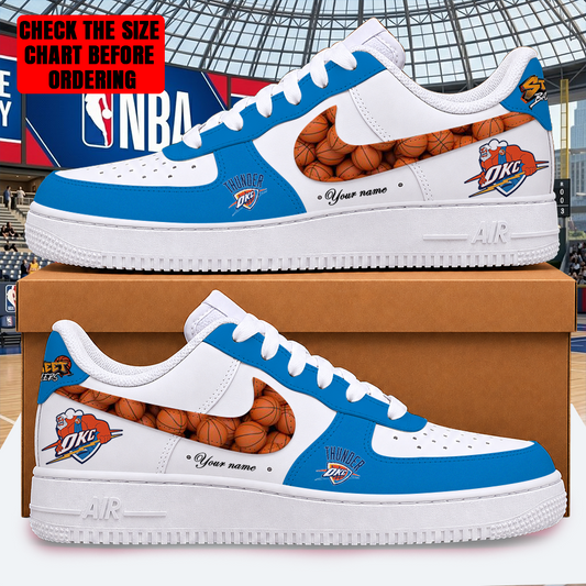 [HOT DEAL] NEW CUSTOMIZED NBA01 OCT OKLAHOMA CITY THUNDER  AF1 SHOES