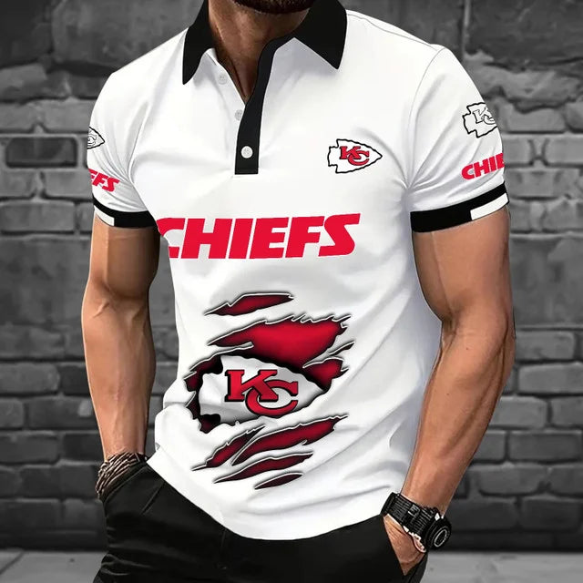 [SPECIAL OFFER] NEW CUSTOMIZED NFL01 KCC KANSAS CITY CHIEFS POLO SHIRT