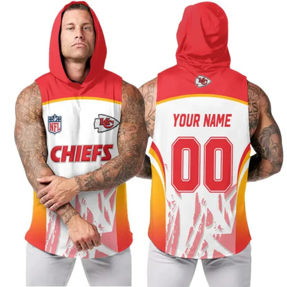 [SPECIAL OFFER] NEW CUSTOMIZED NFL01 KCC KANSAS CITY CHIEFS HOODED TANK TOP