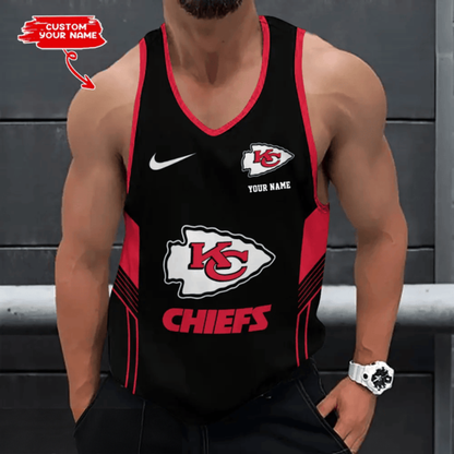 LIMITED EDITION - NEW CUSTOMIZED NFL01 KCC KANSAS CITY CHIEFS UNISEX TANK TOP