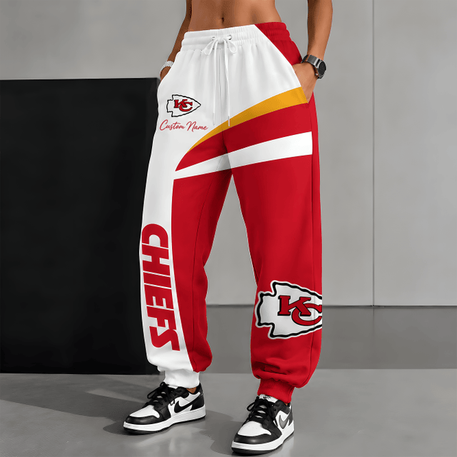 [SPECIAL OFFER] NEW CUSTOMIZED NFL01 KCC KANSAS CITY CHIEFS SWEATPANTS