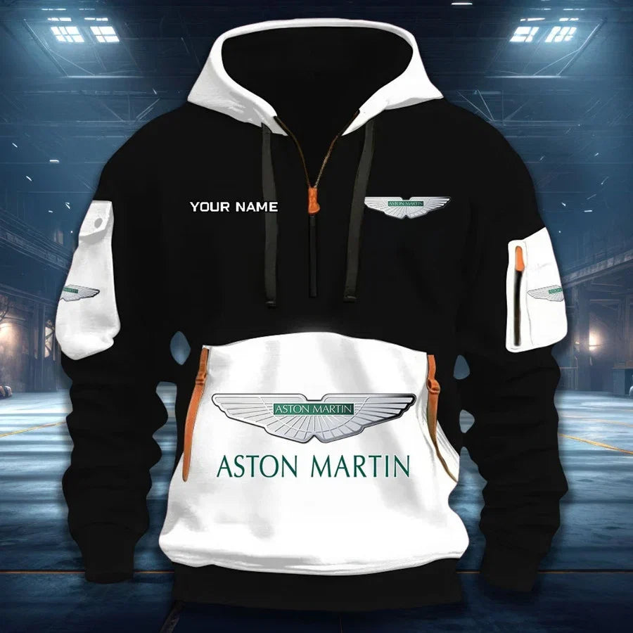[FAN MUST-HAVE] NEW CUSTOMIZED F102 AMR ASTON MARTIN QUARTER ZIP HOODIE