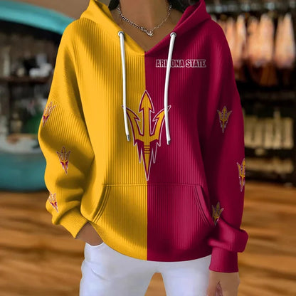 [FAN FAVORITE] NEW CUSTOMIZED NCAA CWS02 ASS ARIZONA STATE SUN DEVILS RIBBED HOODIE & SWEATSHIRT