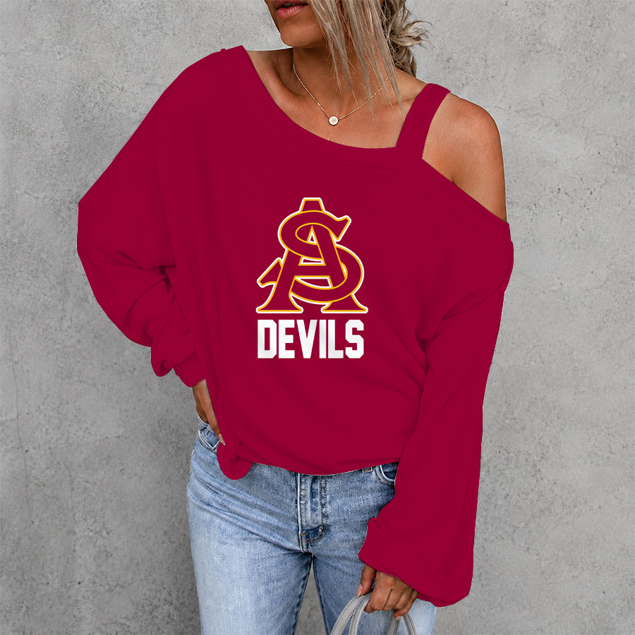 [FAN FAVORITE] NEW CUSTOMIZED NCAA CWS02 ASS ARIZONA STATE SUN DEVILS DROP SHOULDER SWEATSHIRT