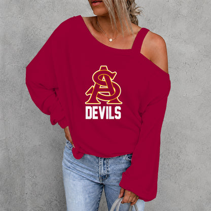 [FAN FAVORITE] NEW CUSTOMIZED NCAA CWS02 ASS ARIZONA STATE SUN DEVILS DROP SHOULDER SWEATSHIRT