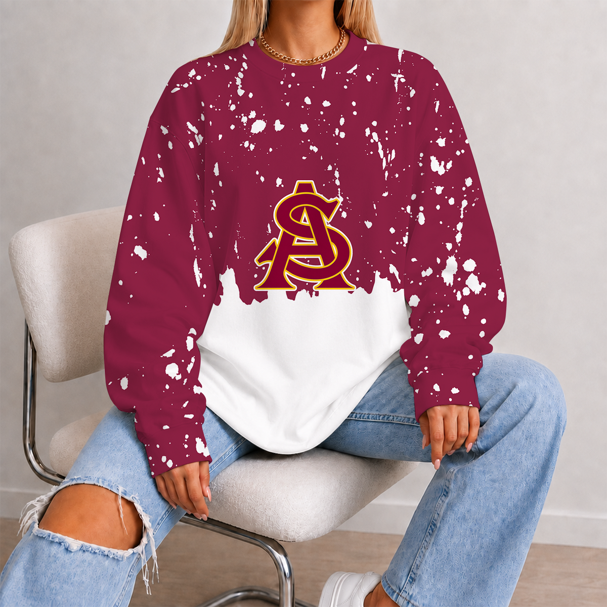 [FAN FAVORITE] NEW CUSTOMIZED NCAA CWS02 ASS ARIZONA STATE SUN DEVILS UNISEX SWEATSHIRT