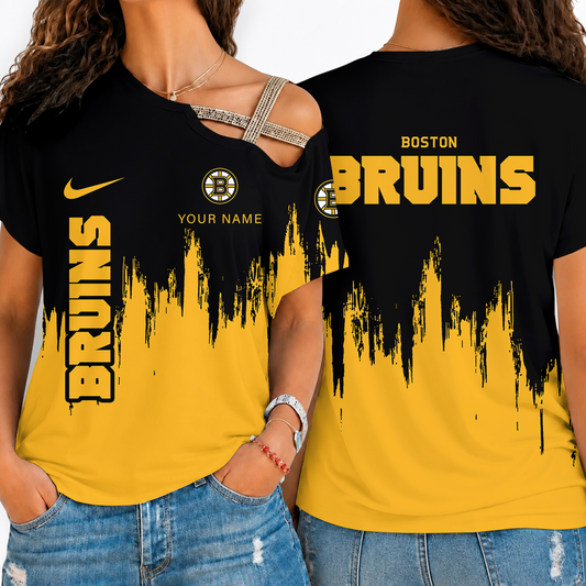 [SUPER SALE] NEW CUSTOMIZED NHL02 BTB BOSTON BRUINS SHOULDER SHIRT
