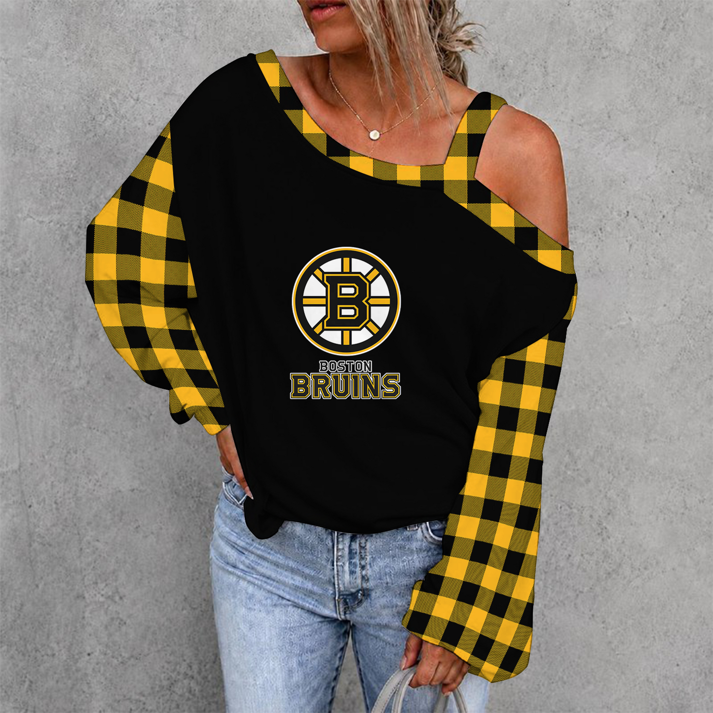 [SUPER SALE] NEW CUSTOMIZED NHL02 BTB BOSTON BRUINS DROP SHOULDER SWEATSHIRT
