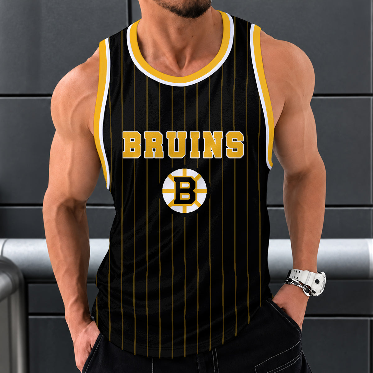 [SUPER SALE] NEW CUSTOMIZED NHL02 BTB BOSTON BRUINS UNISEX TANK TOP