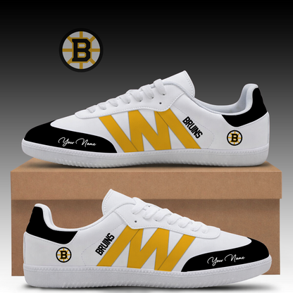 [SUPER SALE] NEW CUSTOMIZED NHL02 BTB BOSTON BRUINS CLASSIC SNEAKERS