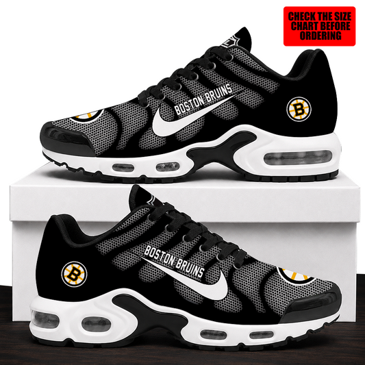 [SUPER SALE] NEW CUSTOMIZED NHL02 BTB BOSTON BRUINS AIR MAX PLUS SNEAKERS