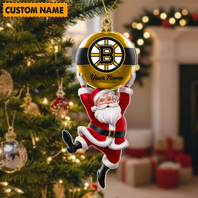 [SUPER SALE] NEW CUSTOMIZED NHL02 BTB BOSTON BRUINS CHRISTMAS ACRYLIC ORNAMENT