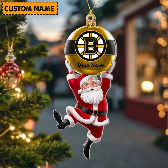 [SUPER SALE] NEW CUSTOMIZED NHL02 BTB BOSTON BRUINS CHRISTMAS ACRYLIC ORNAMENT