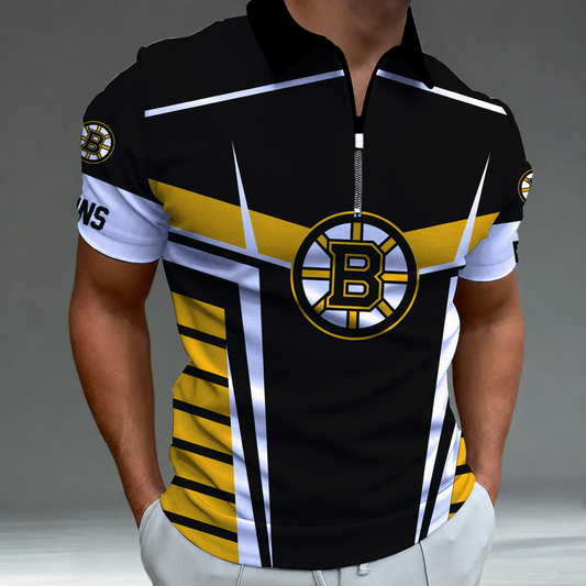 [SUPER SALE] NEW CUSTOMIZED NHL02 BTB BOSTON BRUINS POLO SHIRT