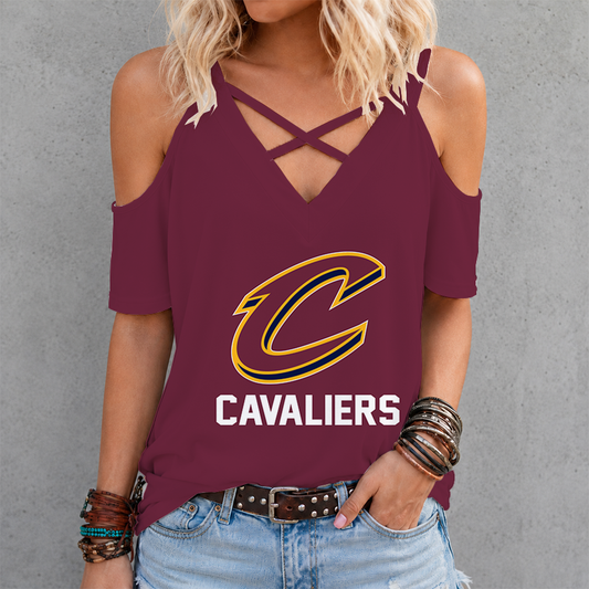 [HOT DEAL] NEW CUSTOMIZED NBA02 CCA CLEVELAND CAVALIERS CRISS CROSS V-NECK TOP