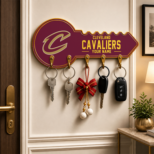 [HOT DEAL] NEW CUSTOMIZED NBA02 CCA CLEVELAND CAVALIERS WALL KEY HOLDER FOR HOME