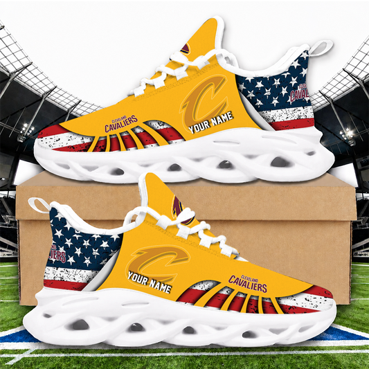 LIMITED EDITION - NEW CUSTOMIZED NBA02 CCA CLEVELAND CAVALIERS PREMIUM CLUNKY SNEAKERS