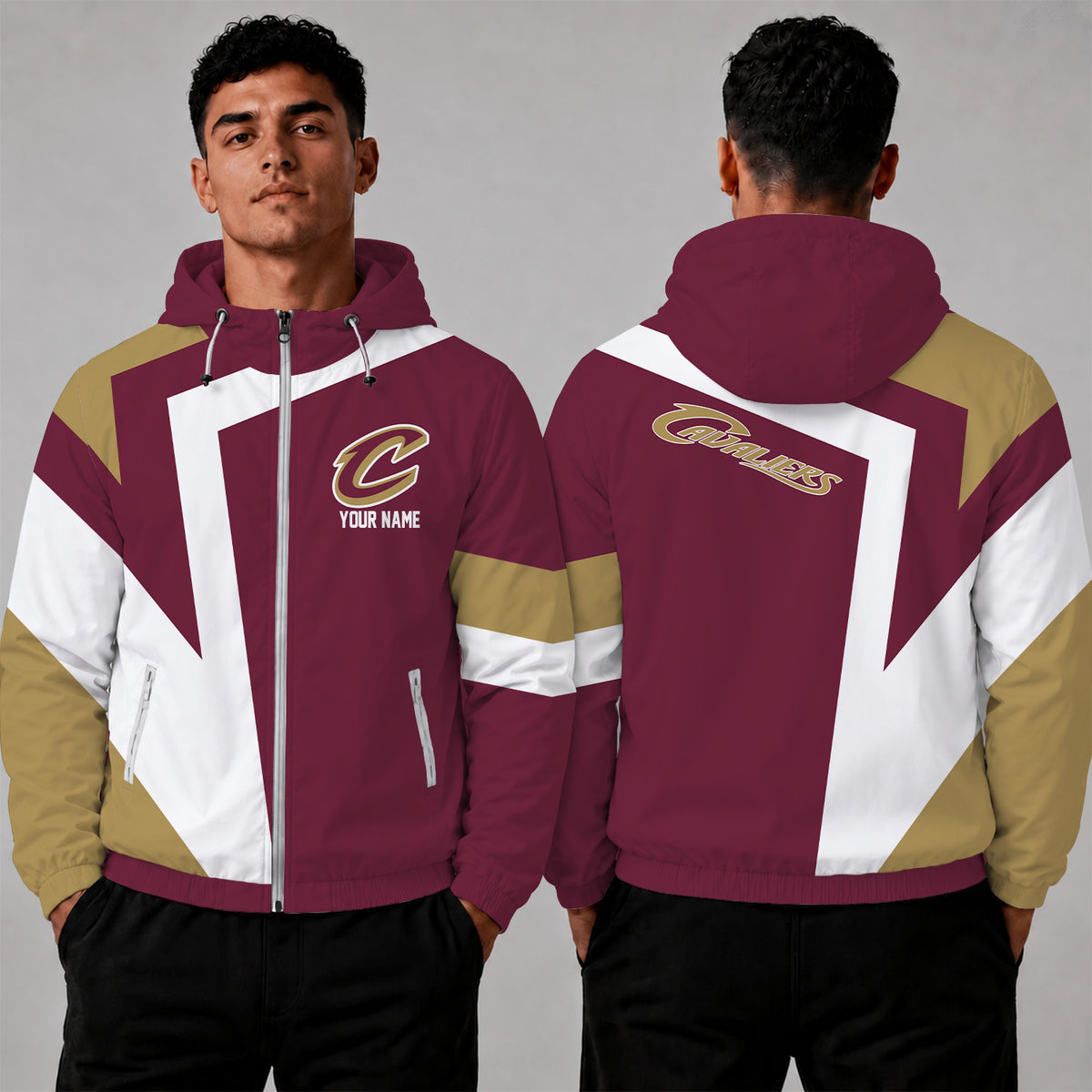[HOT DEAL] NEW CUSTOMIZED NBA02 CCA CLEVELAND CAVALIERS WINDBREAKER JACKET