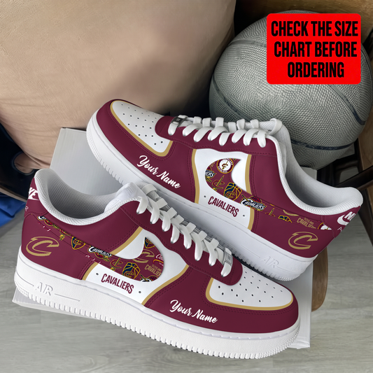 [HOT DEAL] NEW CUSTOMIZED NBA02 CCA CLEVELAND CAVALIERS AF1 SHOES