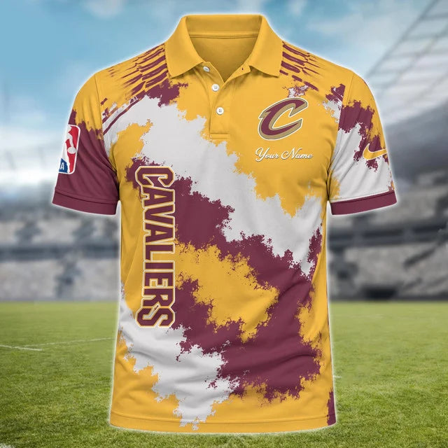 [HOT DEAL] NEW CUSTOMIZED NBA02 CCA CLEVELAND CAVALIERS MULTICOLOR POLO SHIRT