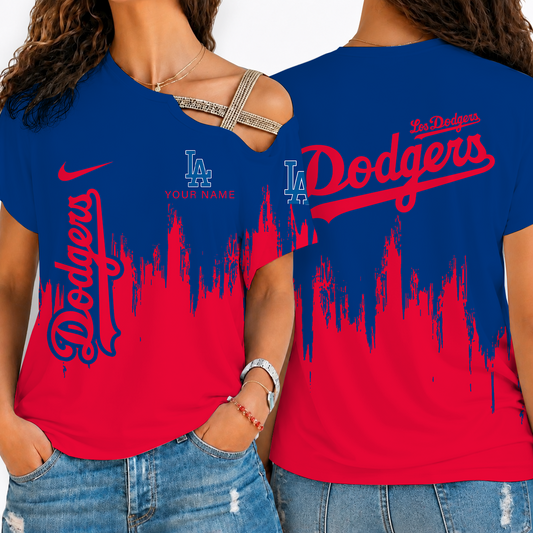 [FLASH SALE] NEW CUSTOMIZED MLB02 LAD LOS ANGELES DODGERS SHOULDER SHIRT