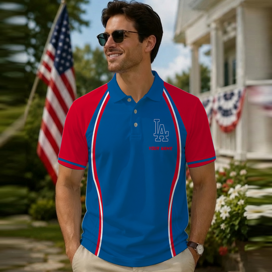 [FLASH SALE] NEW CUSTOMIZED MLB02 LAD LOS ANGELES DODGERS POLO SHIRT