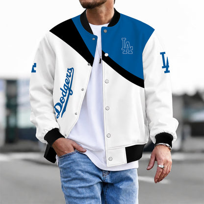[FLASH SALE] NEW CUSTOMIZED MLB02 LAD LOS ANGELES DODGERS SATIN VARSITY & BASEBALL JACKET