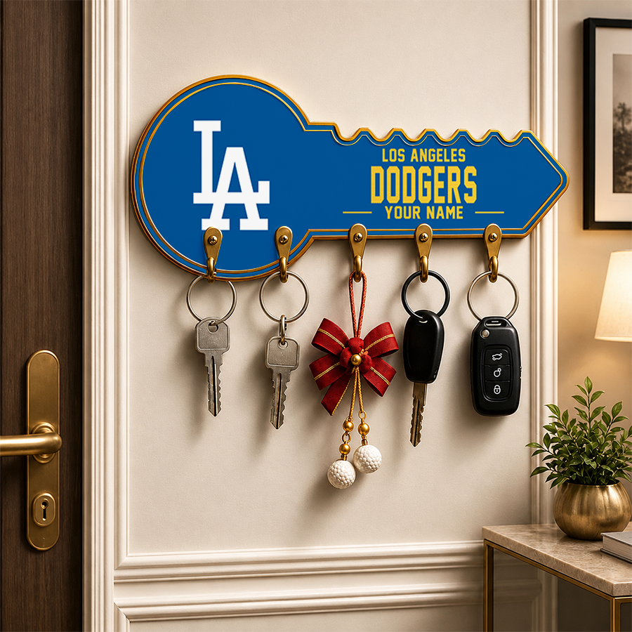 [FLASH SALE] NEW CUSTOMIZED MLB02 LAD LOS ANGELES DODGERS WALL KEY HOLDER FOR HOME