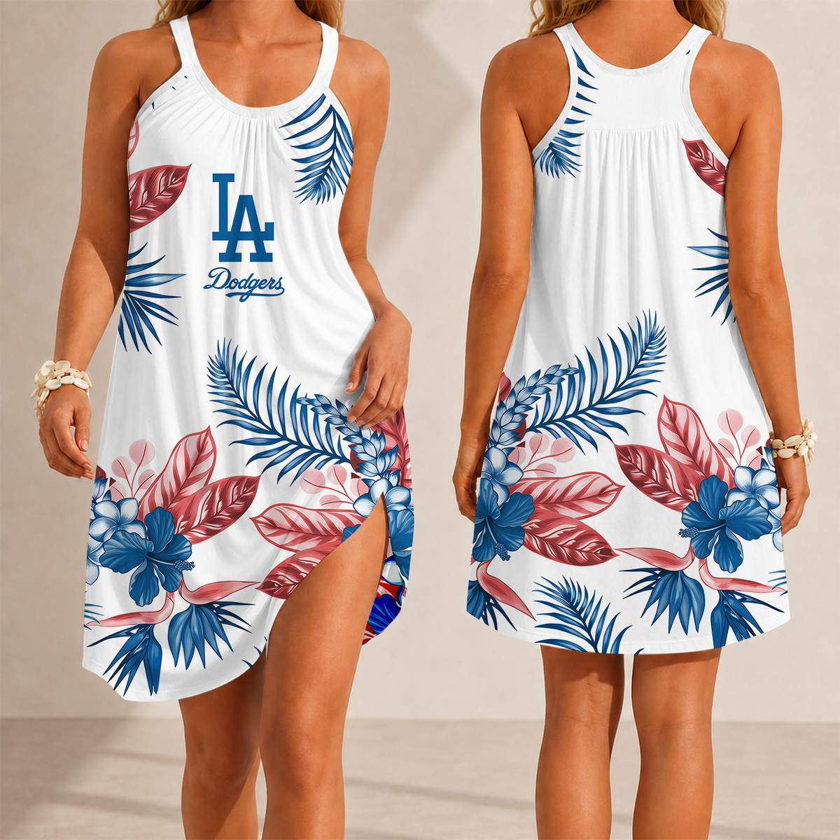 [FLASH SALE] NEW CUSTOMIZED MLB02 LAD LOS ANGELES DODGERS CAMISOLE DRESS
