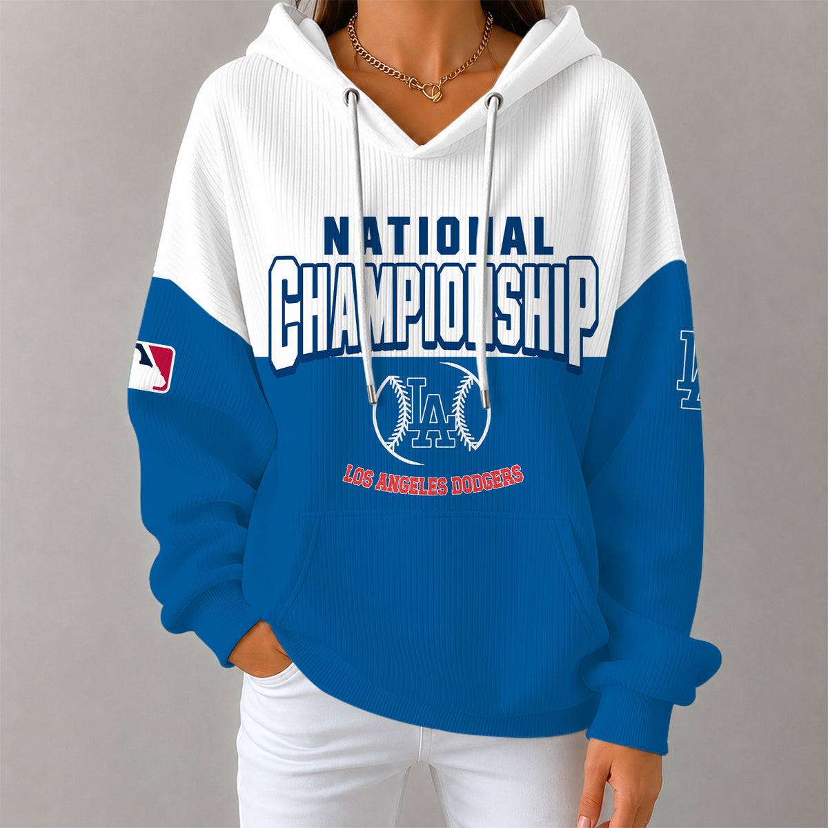 [FLASH SALE] NEW CUSTOMIZED MLB02 LAD LOS ANGELES DODGERS RIBBED HOODIE & SWEATSHIRT