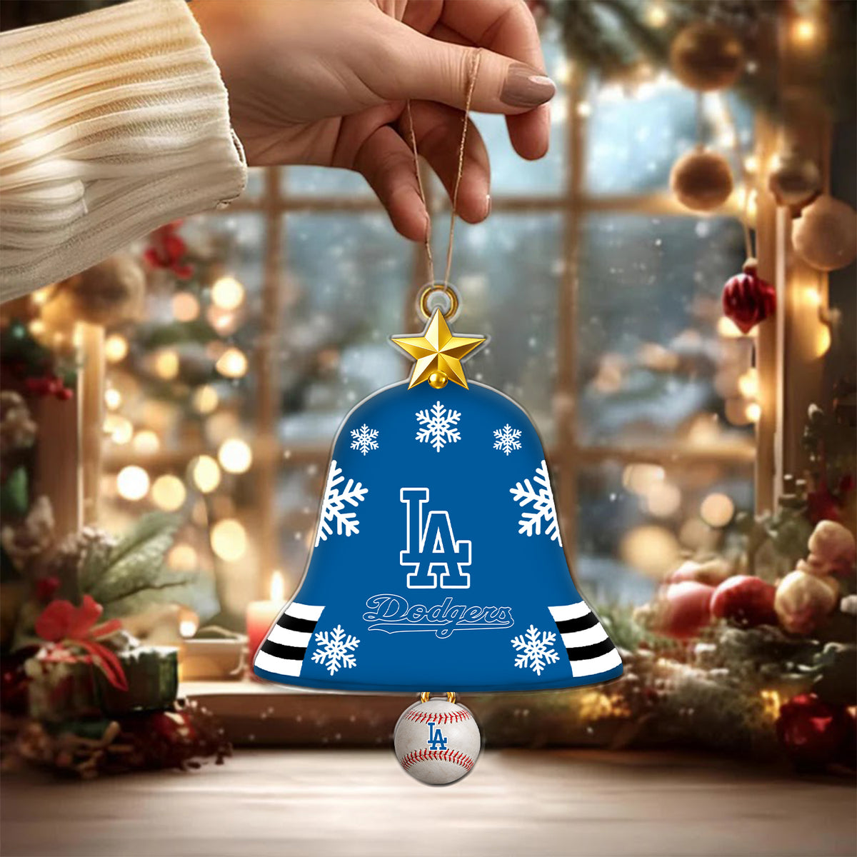 [FLASH SALE] NEW CUSTOMIZED MLB02 LAD LOS ANGELES DODGERS CHRISTMAS ACRYLIC ORNAMENT