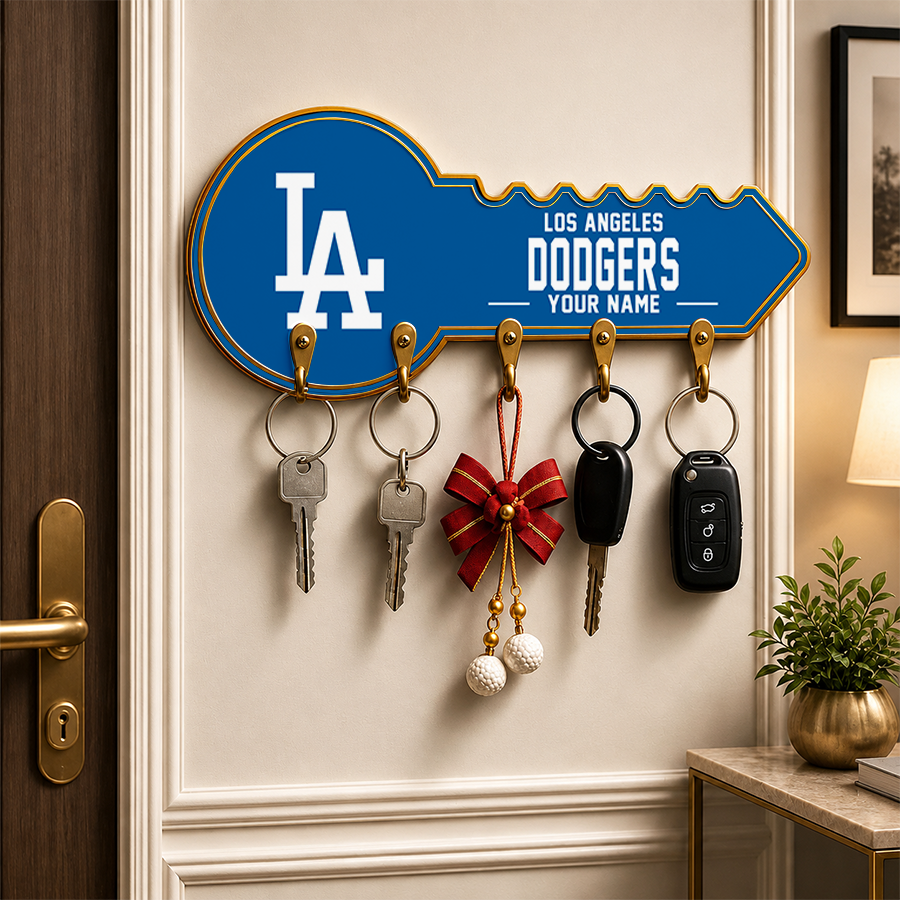 [FLASH SALE] NEW CUSTOMIZED MLB02 LAD LOS ANGELES DODGERS WALL KEY HOLDER FOR HOME