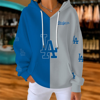 [FLASH SALE] NEW CUSTOMIZED MLB02 LAD LOS ANGELES DODGERS RIBBED HOODIE & SWEATSHIRT