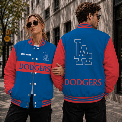 [FLASH SALE] NEW CUSTOMIZED MLB02 LAD LOS ANGELES DODGERS SATIN VARSITY & BASEBALL JACKET