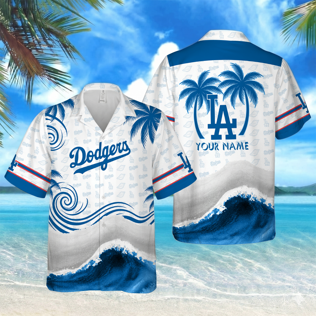 [FLASH SALE] NEW CUSTOMIZED MLB02 LAD LOS ANGELES DODGERS UNISEX HAWAIIAN SHIRT