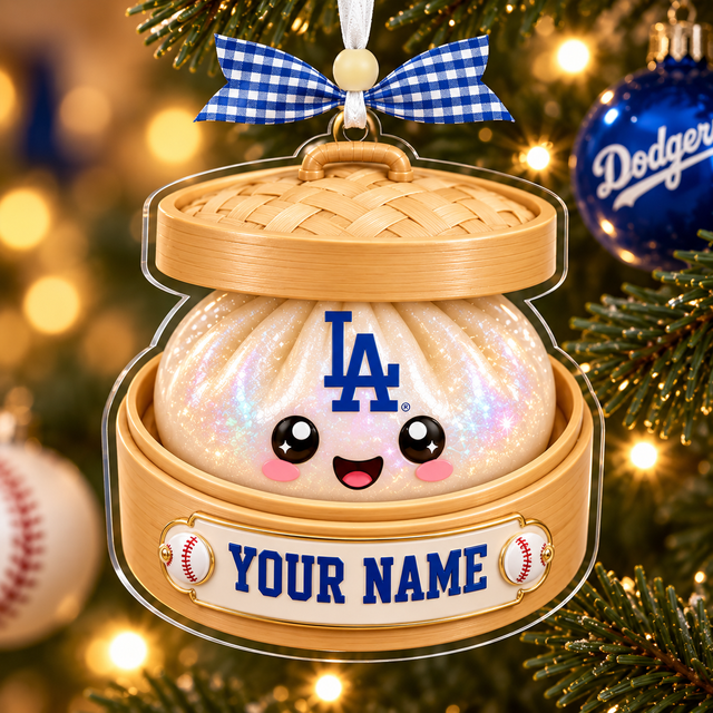 [FLASH SALE] NEW CUSTOMIZED MLB02 LAD LOS ANGELES DODGERS CHRISTMAS ACRYLIC ORNAMENT