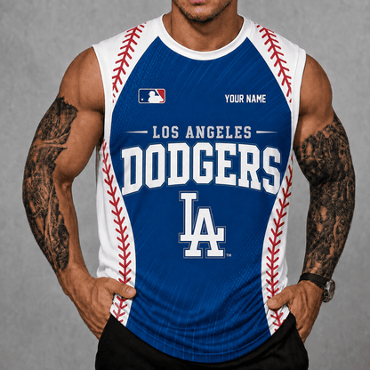 [FLASH SALE] NEW CUSTOMIZED MLB02 LAD LOS ANGELES DODGERS TANK TOP & GYM SHIRT