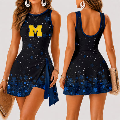 [FAN FAVORITE] NEW CUSTOMIZED NCAA MAM02 MIW MICHIGAN WOLVERINES WOMEN'S SUMMER SKORT DRESS