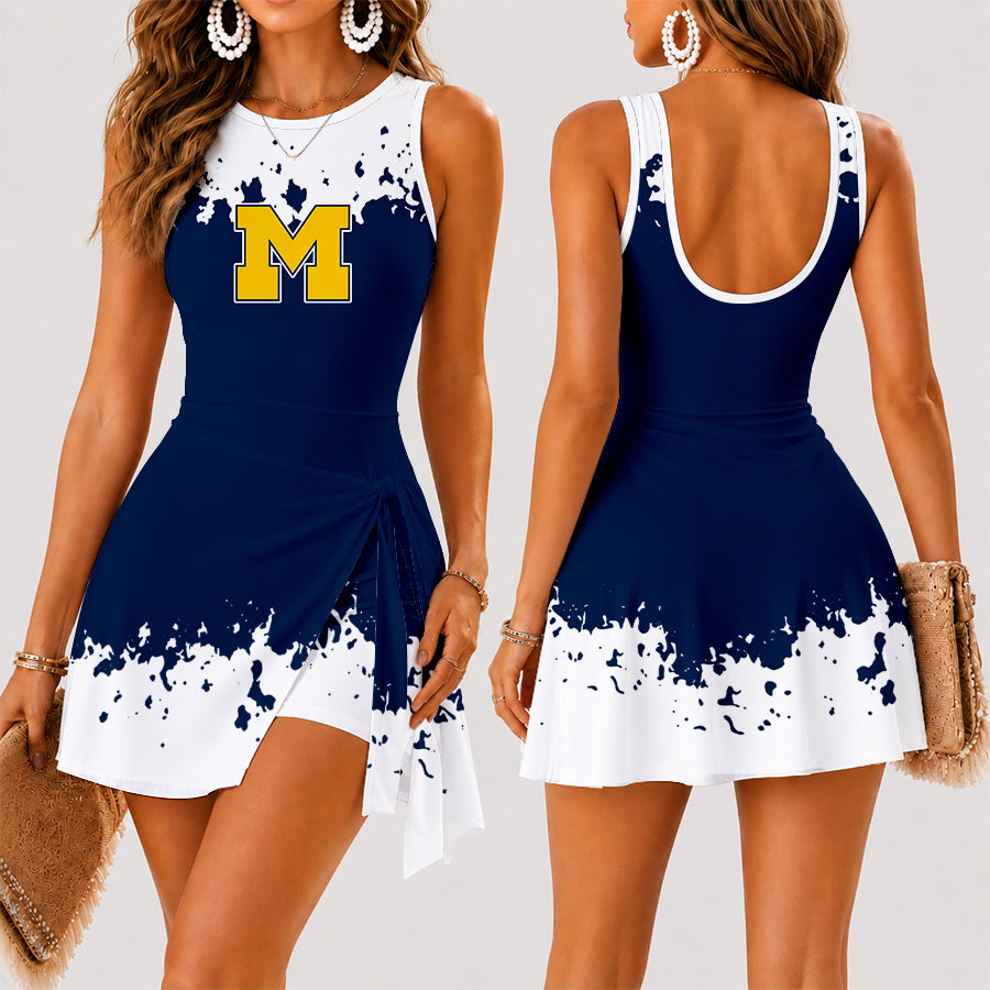 [FAN FAVORITE] NEW CUSTOMIZED NCAA MAM02 MIW MICHIGAN WOLVERINES WOMEN'S SUMMER SKORT DRESS