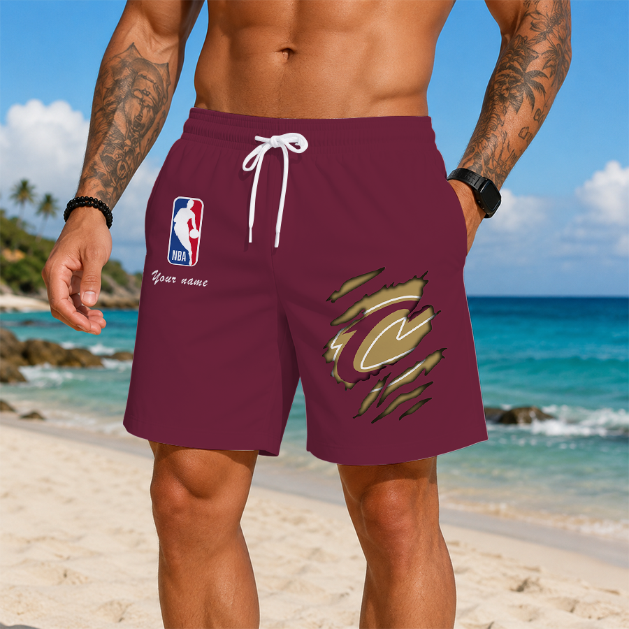 [HOT DEAL] NEW CUSTOMIZED NBA02 CCA CLEVELAND CAVALIERS SHORT PANTS