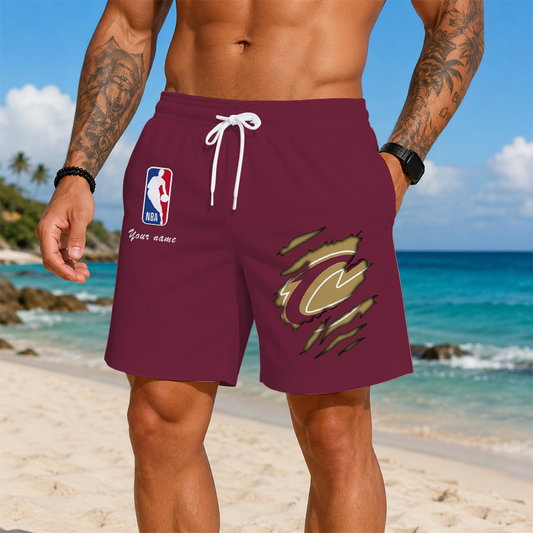 [HOT DEAL] NEW CUSTOMIZED NBA02 CCA CLEVELAND CAVALIERS SHORT PANTS