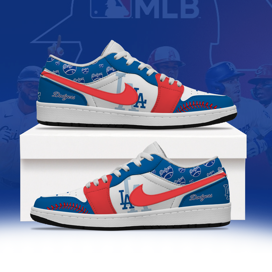 [FLASH SALE] NEW CUSTOMIZED MLB02 LAD LOS ANGELES DODGERS AIR JORDAN LOW SHOES