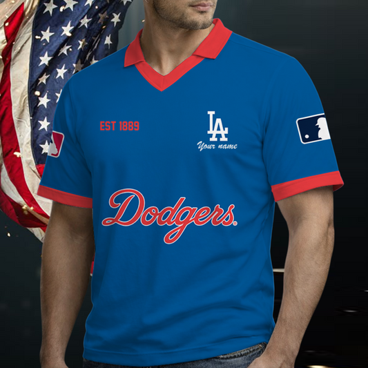 [FLASH SALE] NEW CUSTOMIZED MLB02 LAD LOS ANGELES DODGERS POLO SHIRT