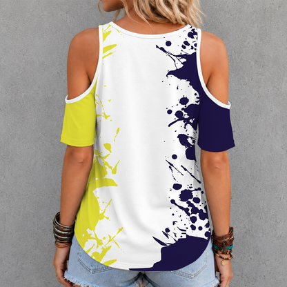 [FAN EXCLUSIVE] NEW CUSTOMIZED MLS02 NSC NASHVILLE SC CRISS CROSS V-NECK TOP