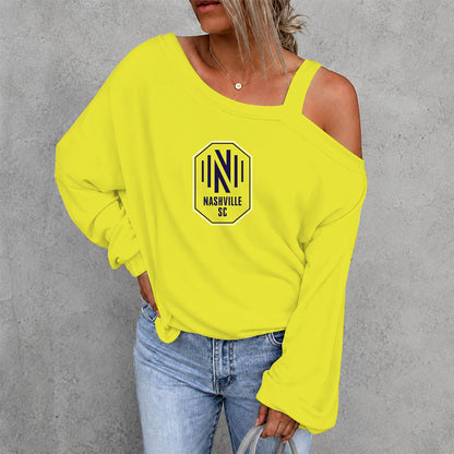 [FAN EXCLUSIVE] NEW CUSTOMIZED MLS02 NSC NASHVILLE SC DROP SHOULDER SWEATSHIRT