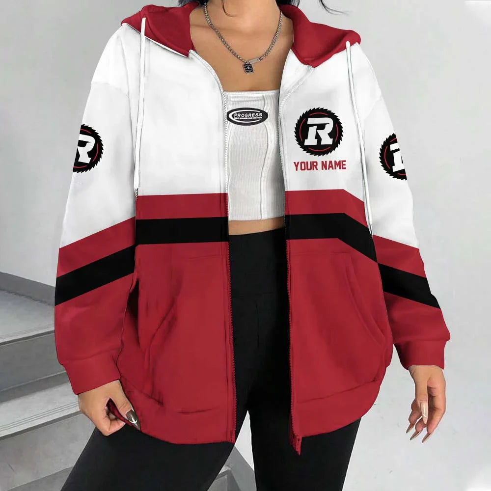 [FAN EXCLUSIVE] NEW CUSTOMIZED CFL02 OTT OTTAWA REDBLACKS HOODIE & ZIP HOODIE