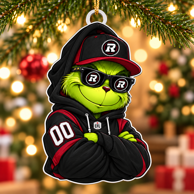[FAN EXCLUSIVE] NEW CUSTOMIZED CFL02 OTT OTTAWA REDBLACKS CHRISTMAS ACRYLIC ORNAMENT
