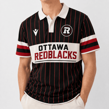[FAN EXCLUSIVE] NEW CUSTOMIZED CFL02 OTT OTTAWA REDBLACKS POLO SHIRT