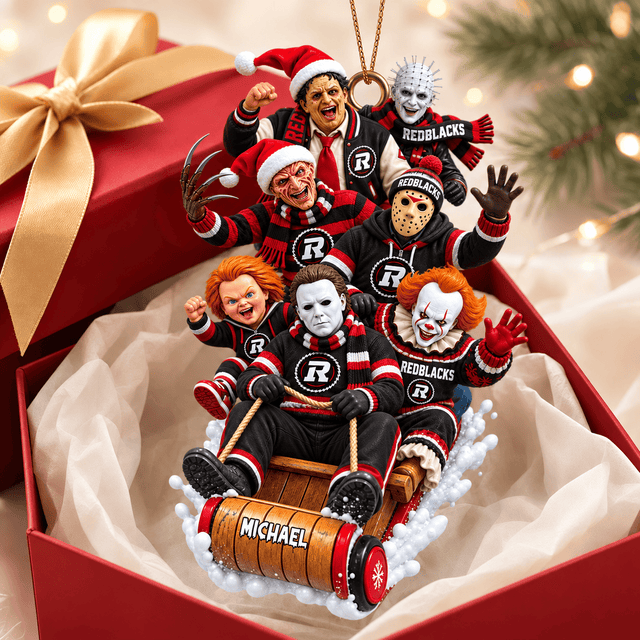 [FAN EXCLUSIVE] NEW CUSTOMIZED CFL02 OTT OTTAWA REDBLACKS CHRISTMAS ACRYLIC ORNAMENT