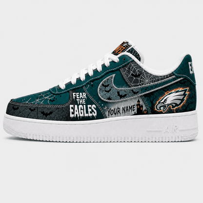 [SPECIAL OFFER] NEW CUSTOMIZED NFL02 PPE PHILADELPHIA EAGLES HALLOWEEN AF1 SHOES